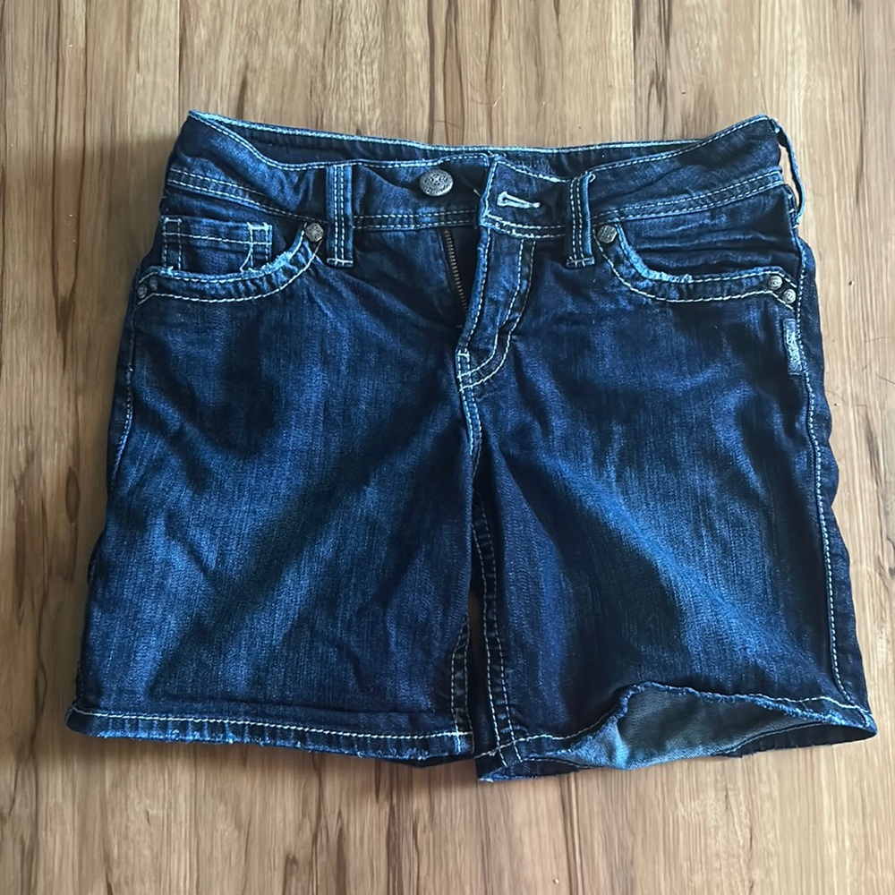 Silver Jean Shorts